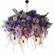 Creative Round Floral Chandelier with Flowers for Bar, Garden, Restaurant, Cafe, Hotel, Floral Decoration Chandelier