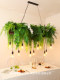 Forest-Style Green Plant Restaurant Bar Counter Pendant Light, Sunroom Dining Table Tea Room Restaurant Light, High Atmosphere Lighting for Homestay and Cafe