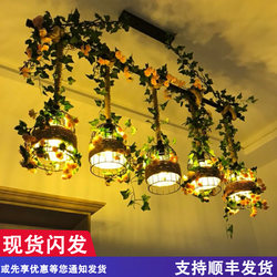 Industrial Style Bar Pendant Light with Hemp Rope, Plant-Themed Restaurant, Flower Shop, Guesthouse, Window Display, Barbecue Restaurant, Cafe Decorative Light