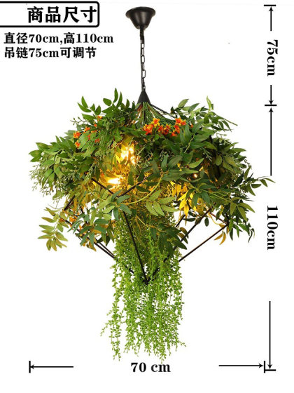 Themed Chandelier, Music Restaurant, Bar, Grill Bar, Quiet Bar, Hot Pot Restaurant, Lobby, Green Plant Decorative Light, Sunroom Plant Light