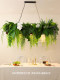 Forest-Style Restaurant Bar Counter Chandelier with Simulated Green Plants, Creative and Unique Dining Table Lamp, High Ambiance, Suitable for Guesthouses and Cafes