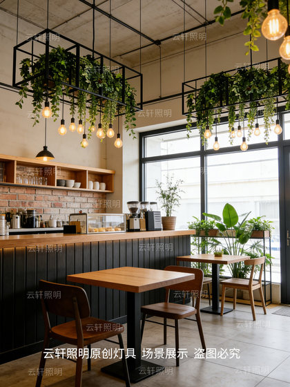 Industrial Style Bar Table Lamp, Forest-Themed Coffee Shop, Bar, Western Restaurant, Bakery, Guesthouse, Leisure Area, Shop Decorative Lighting Fixtures