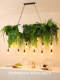 Forest-Style Green Plant Restaurant Bar Counter Pendant Light, Sunroom Dining Table Tea Room Restaurant Light, High Atmosphere Lighting for Homestay and Cafe