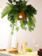 Card seat chandelier creative plant chandelier restaurant dining table hot pot shop coffee shop forest Southeast Asian green plant chandelier