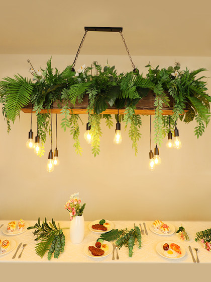 Bar Counter Pendant Light, Creative Plant Pendant Light, Restaurant, Hotel, Hot Pot Restaurant, Hotel Dining Decoration Light, Window Green Plant Pendant Light