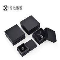 Черное ожерелье, кольцо, подарочная коробка, браслет, ювелирное украшение, упаковка, простой и элегантный дизайн, сделано на заказ