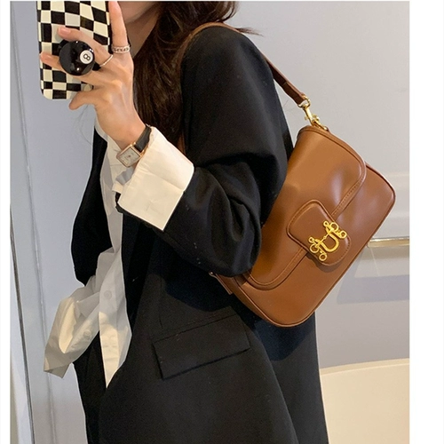 Модная вместительная и большая сумка подмышку, сумка на одно плечо, из натуральной кожи, городской стиль