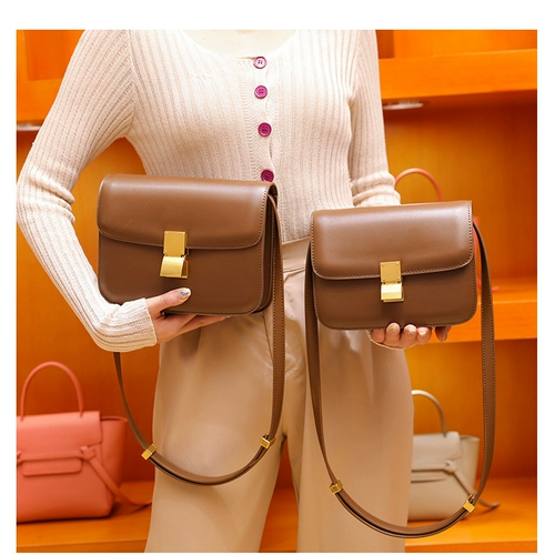 Ретро сумка на одно плечо, коллекция 2023, из натуральной кожи