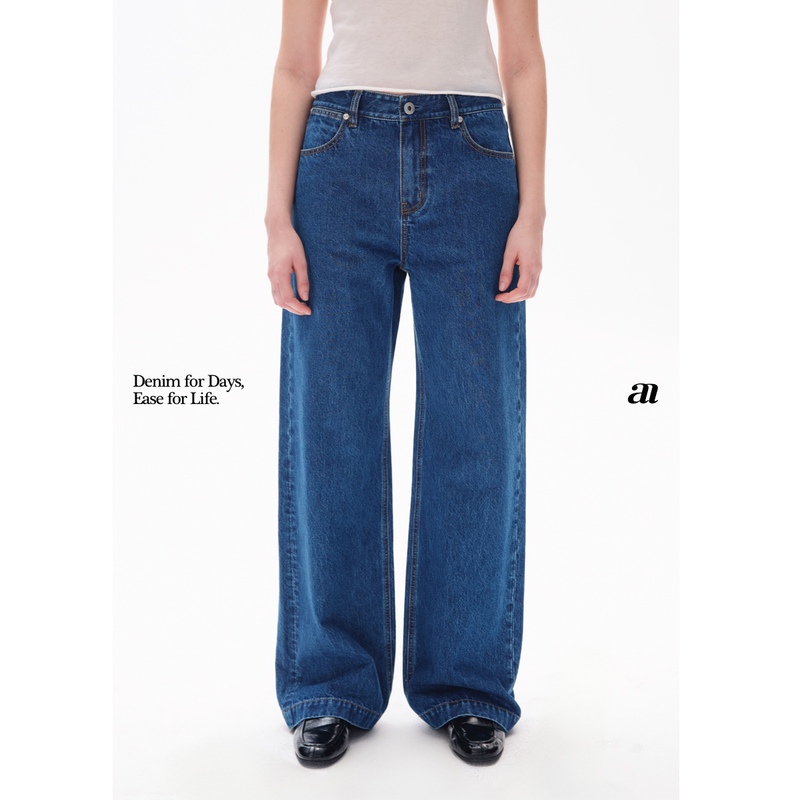 Madeinam【St6 American Retro Washed Straight-Leg Pants】Snowflake Pattern Retro Wide-Cuffed Straight-Leg Jeans