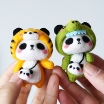 Wool Felt Poke Poke Lotte Material Packs Lovers Creative Simple Handmade Gift On-board Hanging Accessories Doll Dolls