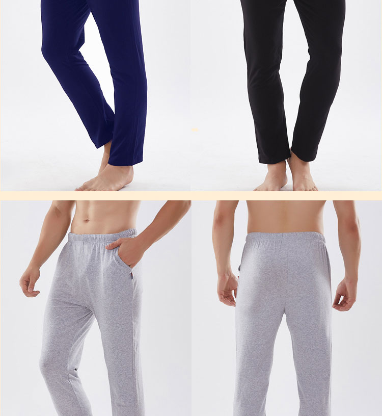 Quần pyjama nam cotton mùa thu quần mỏng phần rộng kích thước lớn phương thức giản dị nhà muỗi quần phụ nữ chân baggy nam