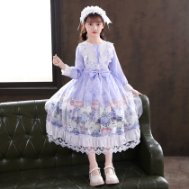 Loretta princess dress girl spring autumn money 2022 new ocean gas childrens tennis red dress exploits childrens dress