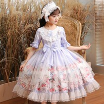 Loretta Girl Princess Dresses Nemesis Red Super Fairy Summer Ocean Qi Children Lorita Skirt Little Girl Short Sleeve Dress