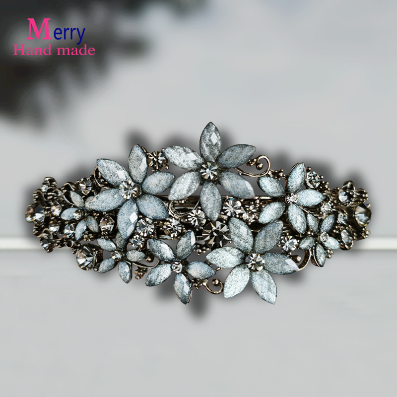 Rhinestone Hairpin for Women, Ponytail Clip, Spring Clip, Large Hair Accessory, Updo Hairpin, Bobby Pin, High-End Luxury