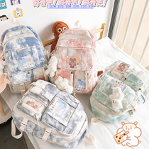 Schoolbag female middle school students Korean version of Harajuku ulzzang college students backpack junior high school students ins Wind primary school backpack