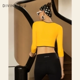 Divina Blu Paris Series Nude Send Sense Emought Rineems Women's Women's Sport Sport Top с короткими рукавами для грудной клетки с короткими рукавами