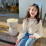 Рубашка, детский весенний лонгслив для девочек, подходит для подростков, в западном стиле, коллекция 2023