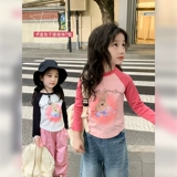 Осенний детский приятный телу лонгслив, коллекция 2023, детская одежда, в корейском стиле, в западном стиле