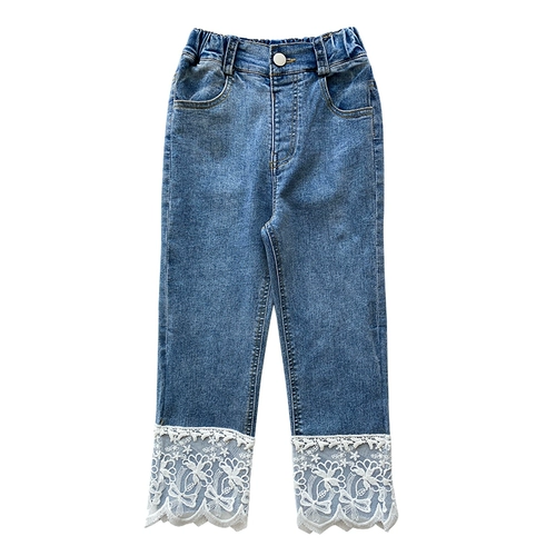 Весенние детские штаны для отдыха, джинсы, подходит для подростков, в корейском стиле, детская одежда