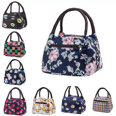 Hand-carrying lunch bag mommy bag square box bag Hand bag Oxford cloth canvas bag women's bento bag waterproof women's bag