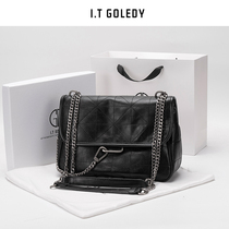  Hong Kong IT GDDLEDY tote bag 2021 new messenger soft leather wandering bag female chain bag genuine leather