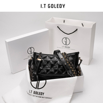 Hong Kong IT GDLEDY high-end leather wandering bag female 2021 new explosive messenger chain bag