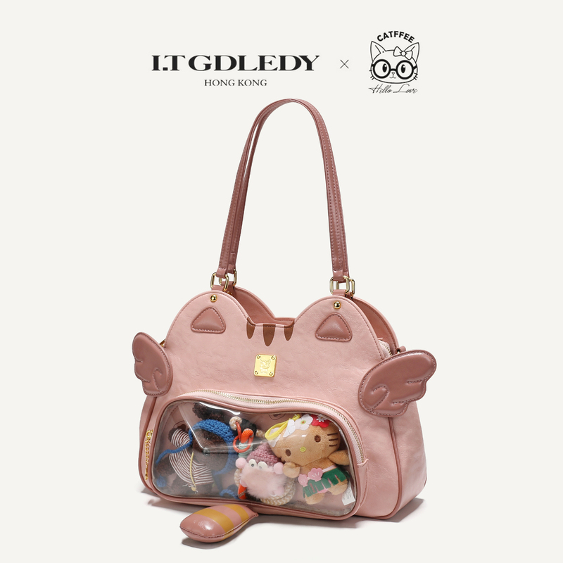 It Gdledy Sweet and Cool Cute Cat Pain Bag for Women 2026 New Large Capacity Two-Dimensional Lolita Shoulder Bag It Gdledy Sweet and Cool Cute Cat Pain Bag for Women 2026 New Large Capacity Two-Dimensional Lolita Shoulder Bag