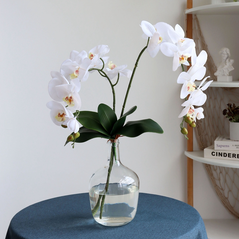 Modern Minimalist Hotel Front Hand Feel Moisturizing White Butterfly Lan Emulation Flower Suit Living Room Table Decoration Fake Flowers