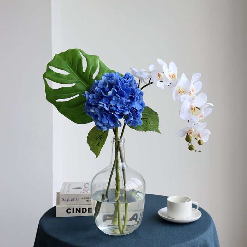Supermarket store decoration artificial flower simulation flower feel moisturizing Phalaenopsis hydrangea TV cabinet porch vase decoration