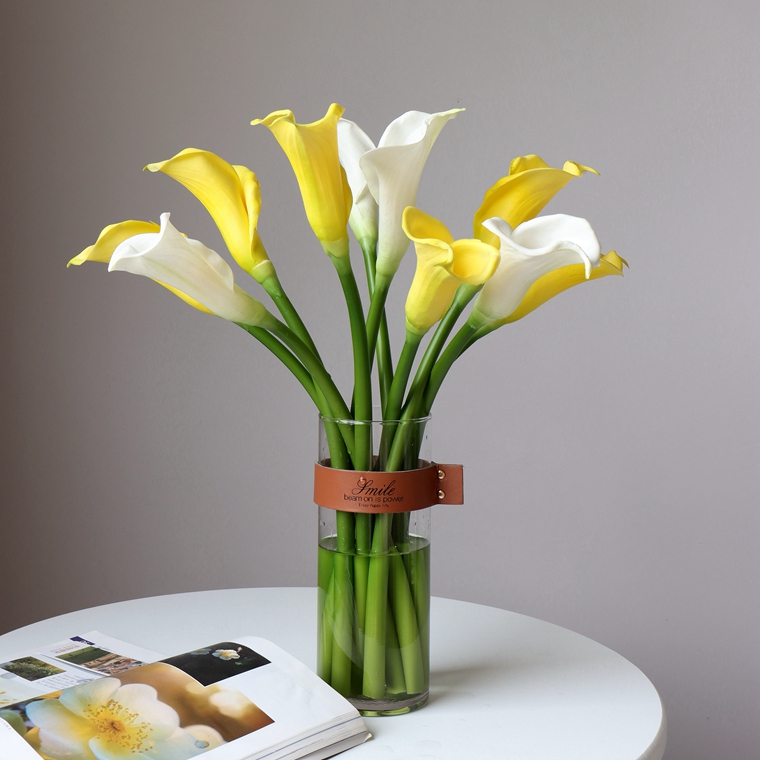 high quality hand feel horseshoe lotus emulation flower big number furnishing living-room TV cabinet swing piece tabletop decoration fake flower Nordic