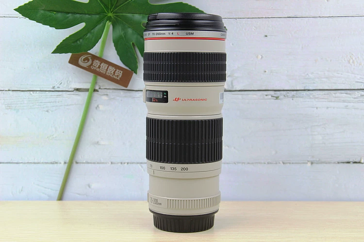 Ống kính DSLR Canon / Canon 70-200mm f / 4L USM Túi nhỏ màu trắng 70-200 Đồ cũ