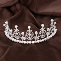 2020 Children Crown Princess Hairband Crown Girl Hair Decoration Rhinestone Crown Student Performance Decoration Accessories