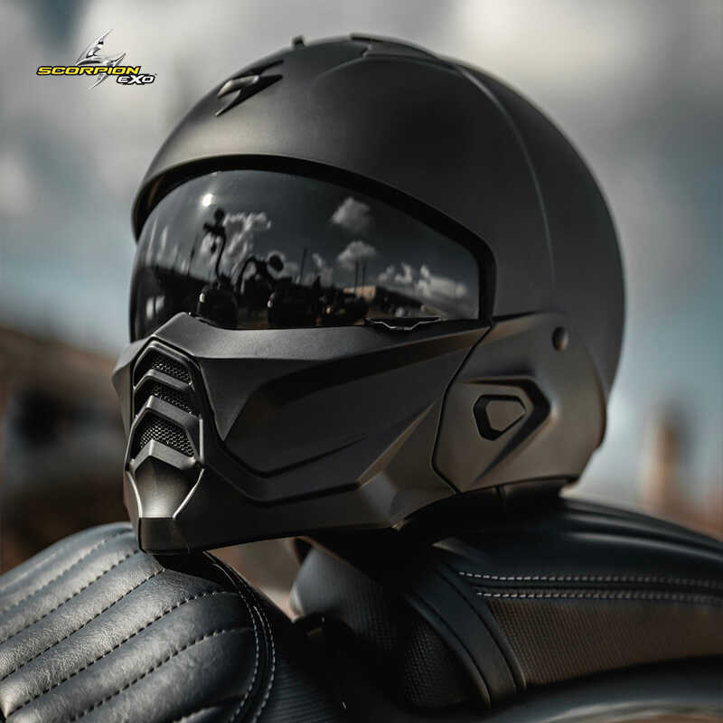 Scorpion Exo Scorpion Covert 2 Motorcycle Helmet Retro Detachable Full-Face Helmet for Men and Women