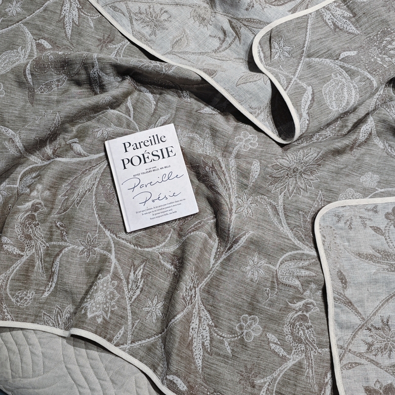[Bora] 100% Hemp Jacquard Throw Blanket