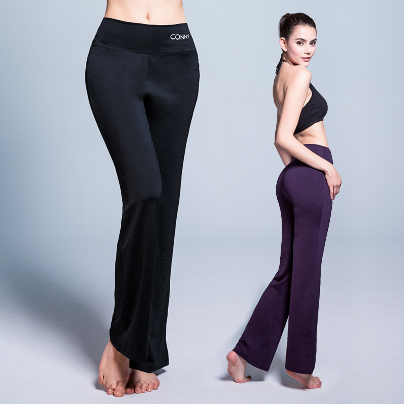 Connie Women's Autumn Yoga Long Pants Weight Loss Sports Pants Fitness Sweatpants Dance Pants Up Medium-high Waist Loose Classic