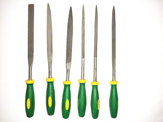 Diamond file multi-head multi-shape set 3D model processing post-processing tool polishing six-piece set 180mm