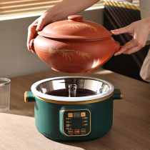Featured ceramic jumping knife steam pot household steamer steam pot chicken night sweat chicken pot steam soup pot earthen pot special bottom pot