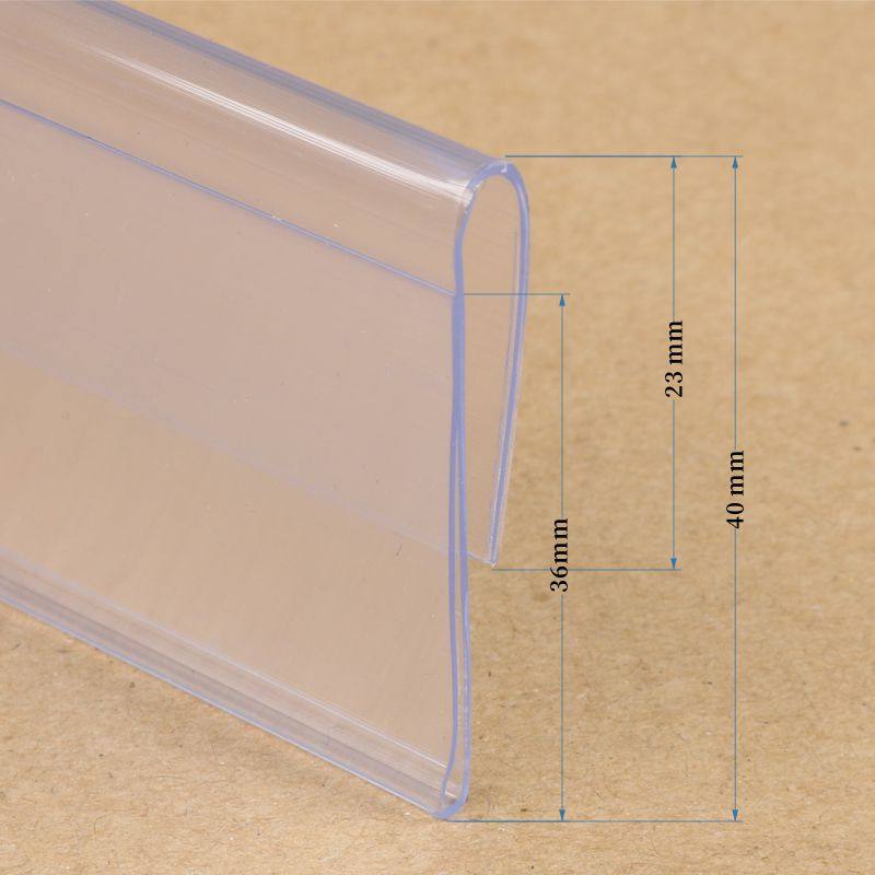 Jing wood S-type label PVC plastic strip Korean wire angle steel shelf price card 90CM long hanging HOT Shanghai