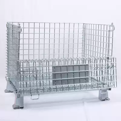 Solid wood folding storage cage Shanghai shelf grid iron butterfly cage express wrought iron warehouse rotating frame factory direct sales