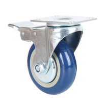 Jingmu mobile climbing ladder caster platform ladder wheel accessories 4-inch flat steering wheel with brake polyurethane wheel