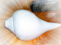 Large and slim carved conch made in India (out of print quality)