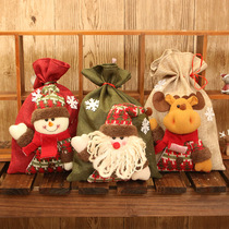 Christmas decorations new three-dimensional doll linen gift bag Christmas children candy bag chocolate bag gift