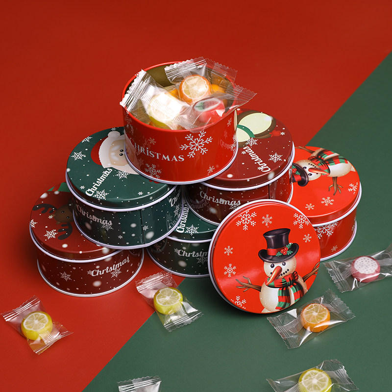 Christmas Small Gift Packaging Box Cookie Cookie Horse Open Iron Box Candy Box Empty High-end Creative Gift Box