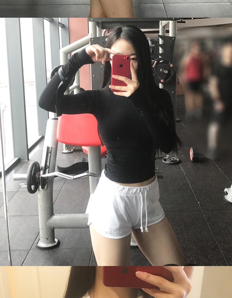 Sexy bó sát ngực bó sát dài tay nhanh khô quần áo thể dục dài tay nữ ngắn thể thao áo sơ mi tập thể dục áo thun yoga áo tanktop