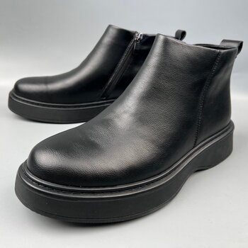 British genuine leather thick sole men's chelsea boots