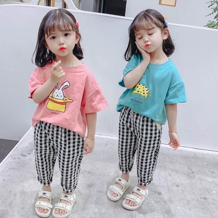 2020 Girls Summer Suite 1-3 year old children's clothing Children 4 Yoon 5 women's baby clothes online red summer dress new wave