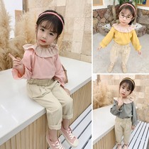 Female baby New style spring clothes 2020 Korean version of female children 1-3 years old Princess 4 fashionable 5 spring and autumn two sets