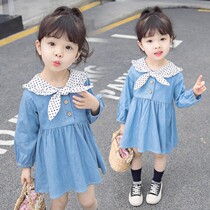 Female Baby Long Sleeve Autumn Dress Dress Dress Dress 2019 New Korean Version 1-3 Year Old Children 4 Ocean Gas 5 Girl Princess Dress