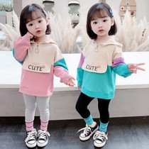 Girls sweater autumn suit Korean version of female baby foreign clothes child long sleeve sports two-piece Spring and Autumn Tide