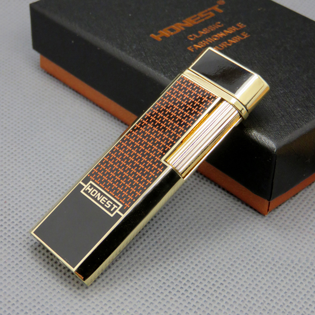 100 Honest Gold Wheel Open Fire Inclined Fire Dial Wheel Grinding Wheel Fire Stone inflatable ultra-thin pure copper shell cigarette scoop special lighter